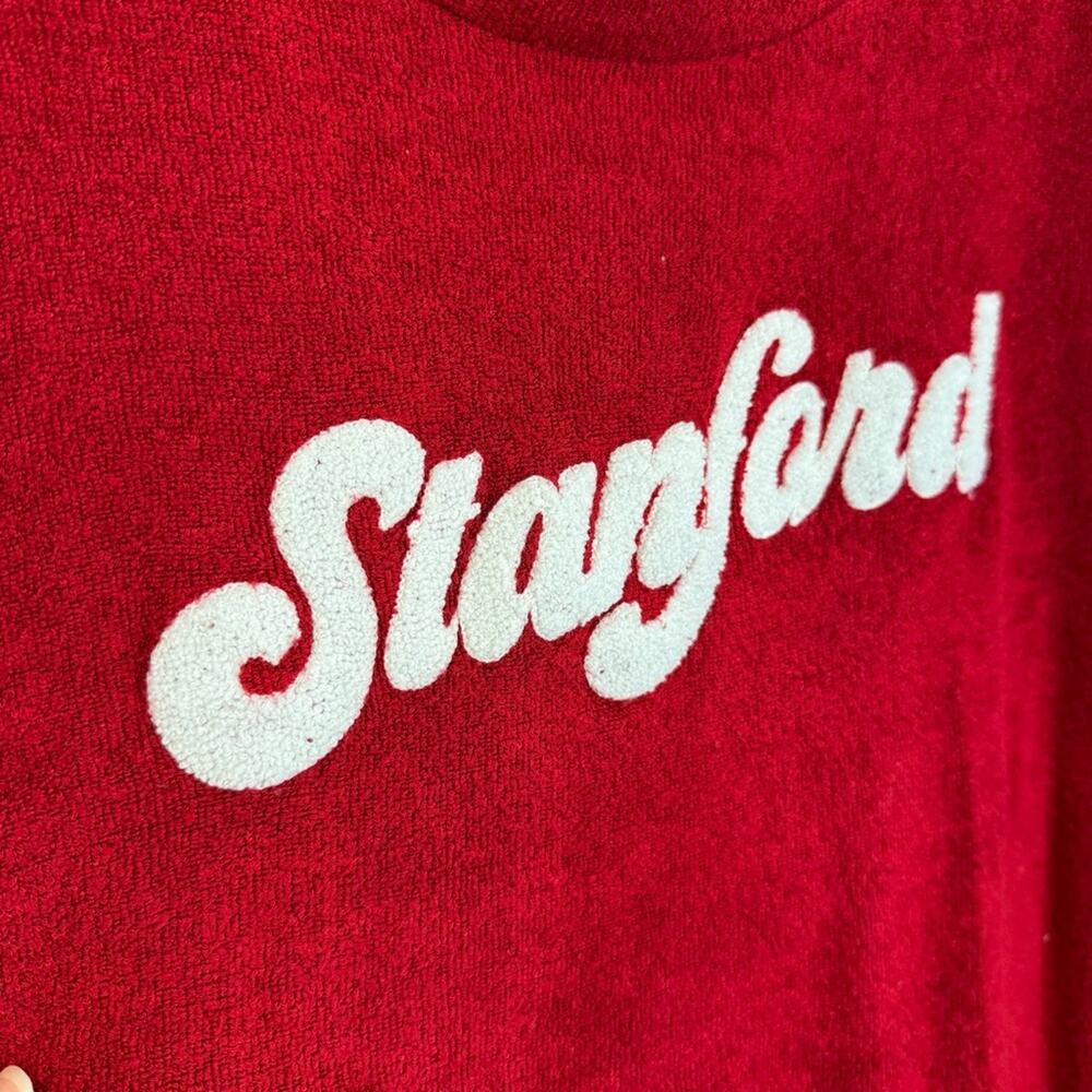 Pressbox, Stanford Red Terrycloth Long sleeve shirt. Size Medium. Good used cond - Picture 2 of 5